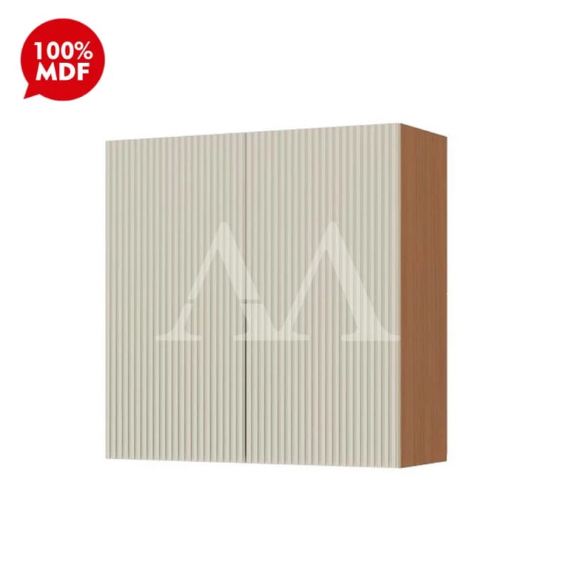 Armário Aéreo Ripado Bege Claro