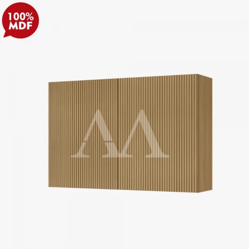 Armário Aéreo Horizontal Ripado Natural