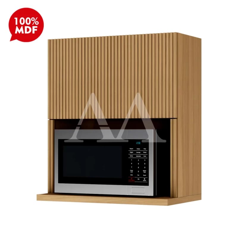 Armário Aéreo Ripado para Micro-ondas