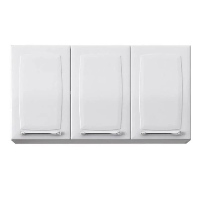 Armário Aéreo 3 Portas Branco Moldado