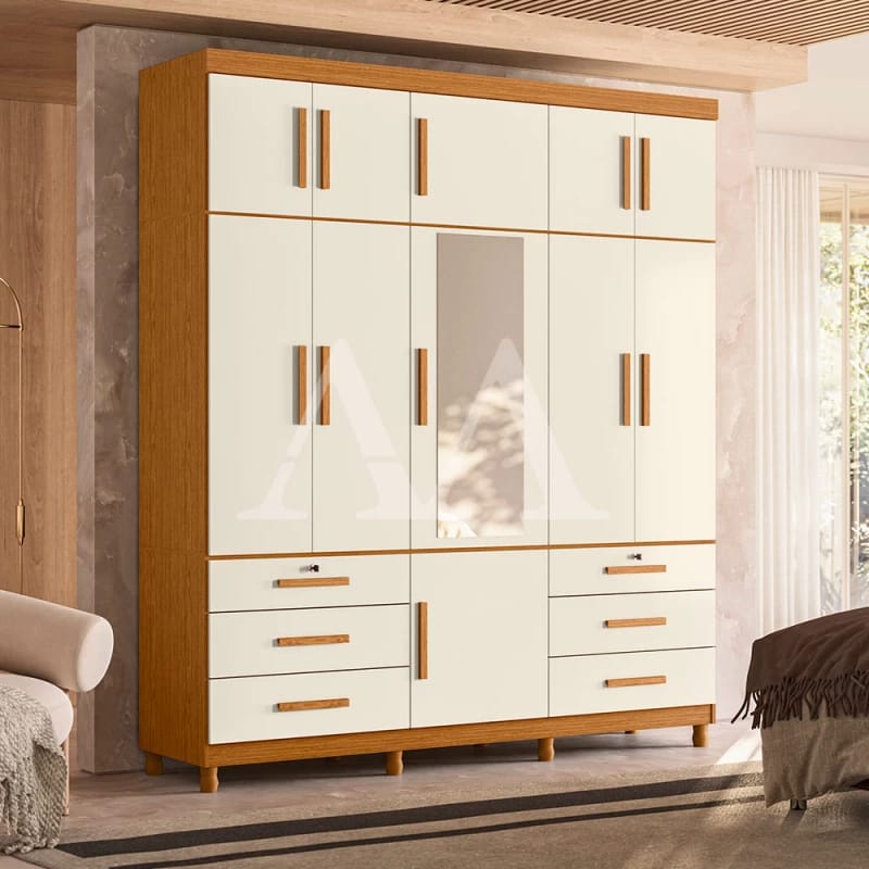 Guarda-roupa Modular Grande com Espelho Central