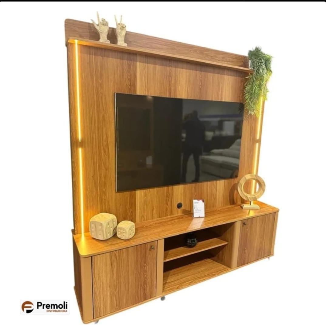 Painel de TV Completo com Iluminação LED Lateral